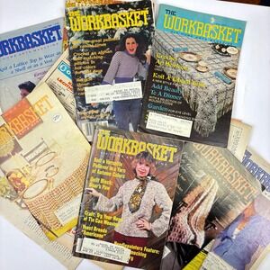 1980s Workbasket Magazine Lot of 5 Vintage Ephemera Crochet Knitting Patterns